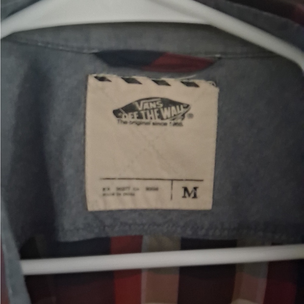 Vans Casual Button Down Shirt - Red and Black